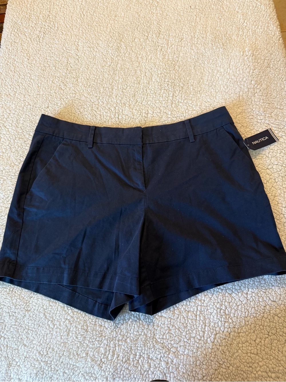 Nautica Women's Navy Tailored Chino Bermuda Shorts